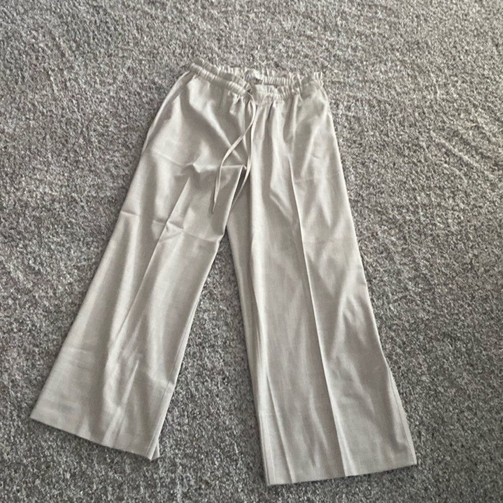 Liverpool linen wide ankle pants